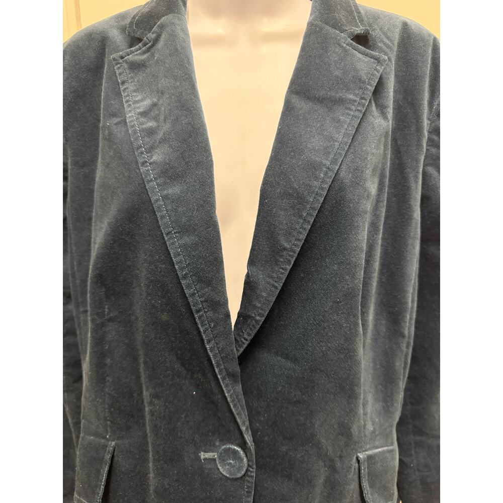 Talbots Women’s Size 18 Velvet Teal Green Blazer with Flap Front Pockets - Picture 5 of 5